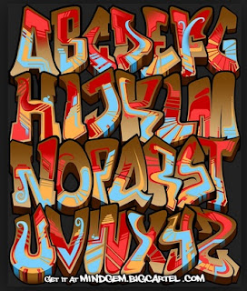 25 Graffiti fonts a - z colour galleries