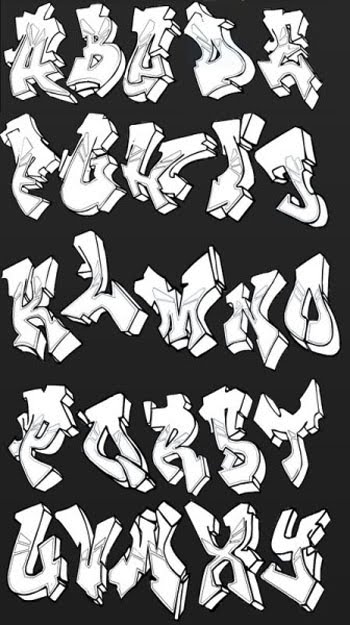 Free Graffiti Letters Alphabet