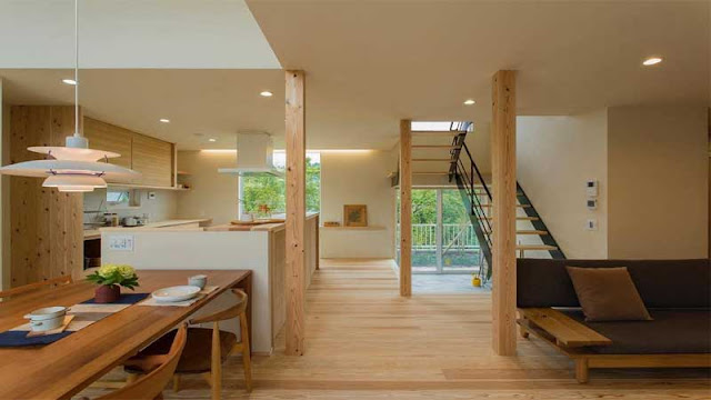 Menggunakan aksen kayu untuk konsep rumah alami