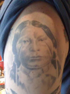 Probably my favorite tattoo ever Christian's Sitting Bull portrait By JAG 