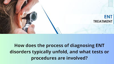 How does the process of diagnosing ENT disorders typically unfold, and what tests or procedures are involved?