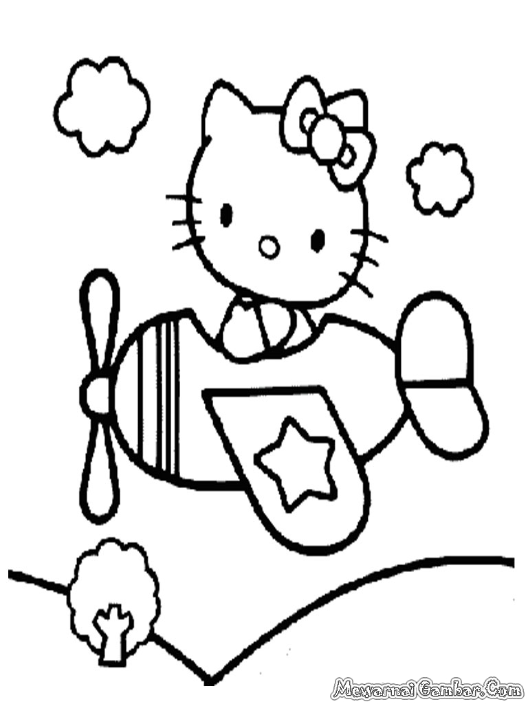  Gambar Mewarnai Hello Kitty Mewarnai Gambar 