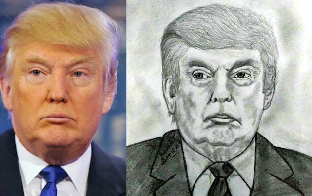 PENCIL DRAWING - Donald Trump