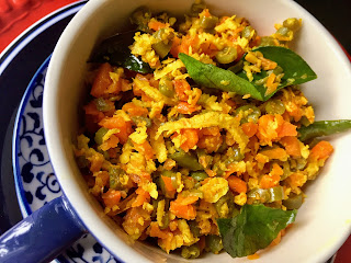 beans and carrot sauteed with coconut