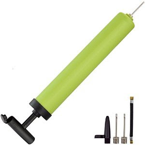 10 Inch Ball Pump, Eco-friendly Portable Hand Pump for Basketball, Soccer, Rugby, Volleyball, Netball, Gym Ball, Inflatable Toy, Toy Balls, Balloon -W/ 2*B7 Pin Needle, 1*B2 B3 Plastic Needle,1*Hose by ONIMA