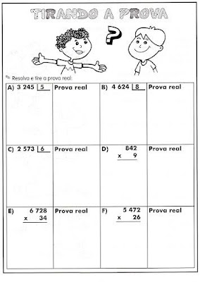 Atividades variadas 4º ano - 3º série ensino fundamental - Atividades de Divisão - Atividades para o 3° ano 