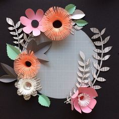 paper sculpture flowers by Hanna Nyman