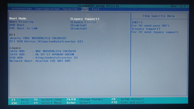 Boot Mode Lagecy Support