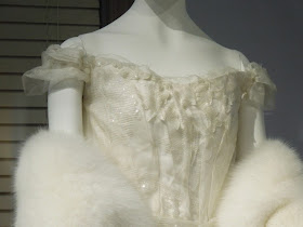 Anna Karenina white opera gown detail