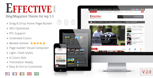 EffectiveNews - Responsive WP News Magazine blog - News / Editorial Blog / Magazine