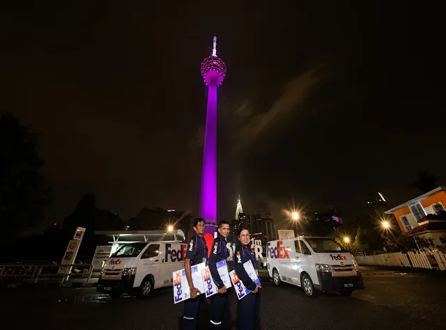 FedEx Lights Up Kuala Lumpur Tower to Celebrate 50th Anniversary