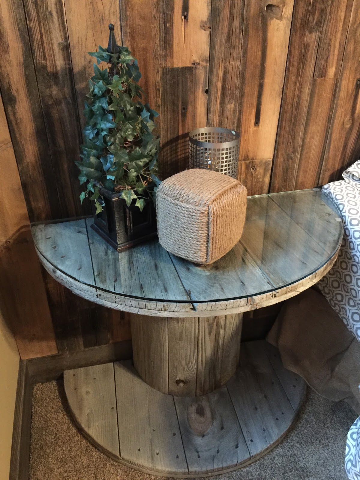 A Vision to Remember All Things Handmade Blog: Wooden Electrical Spool Table  Turned into a Bedside Nightstand