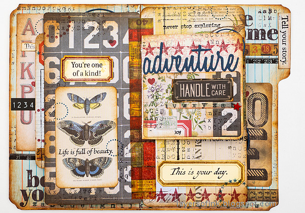 Layers of ink - Back to school mini-book tutorial by Anna-Karin Evaldsson.