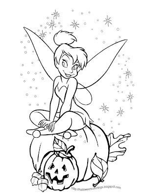 Tinkerbell Coloring on Tinkerbell Fairy Halloween Print And Color