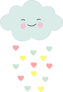 Clipart de Lluvia de Bendiciones Gratis para Scrapbooking.