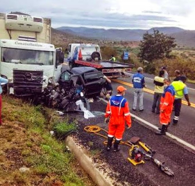 Três pessoas morrem em acidente na BR-116, em Manoel Vitorino