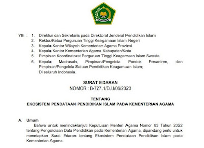 EDARAN Ekosistem Pendataan Pendidikan Islam Pada Kementerian Agama