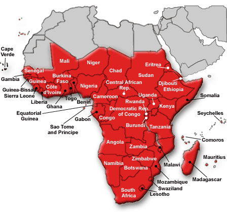 map of africa countries. Map of Africa