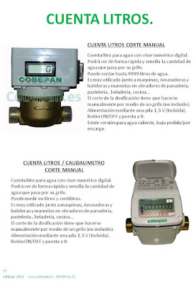 Cuenta Litros digitales para agua.