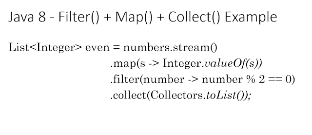 Java 8 filter + map + collect + Stream example