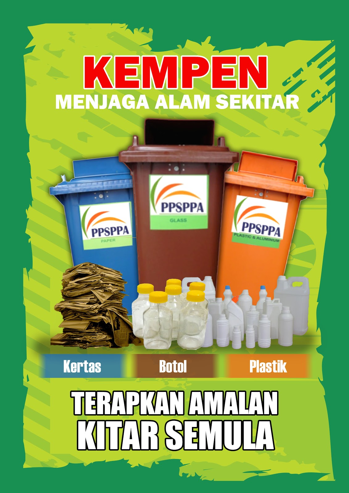 Poster Kempen Kitar Semula  Koloni Hitam