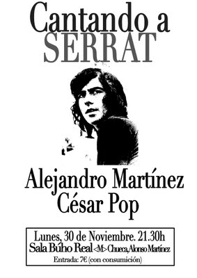 HOY, CANTANDO A SERRAT EN MADRID