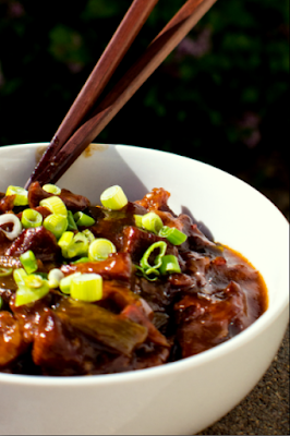 Slow Cooker Mongolian Beef Recipe with Garnish