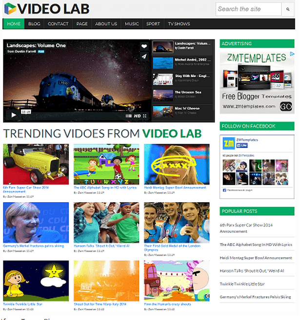 Video Lab Blogger Template