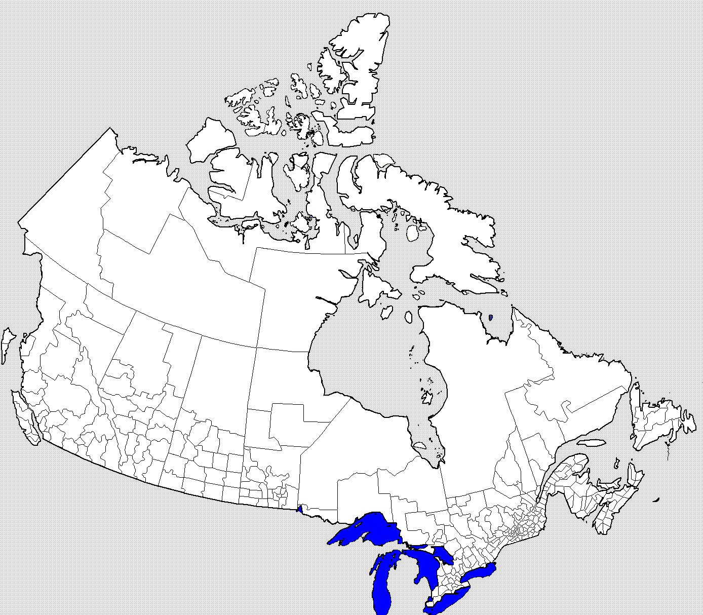 Blank Us And Canada Map