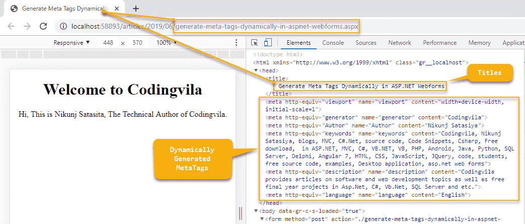 Generate Meta Tags Dynamically in ASP.NET Web Forms C#