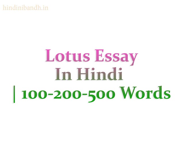 कमल के फूल पर निबंध | Lotus Essay In Hindi | 100-200-500 Words