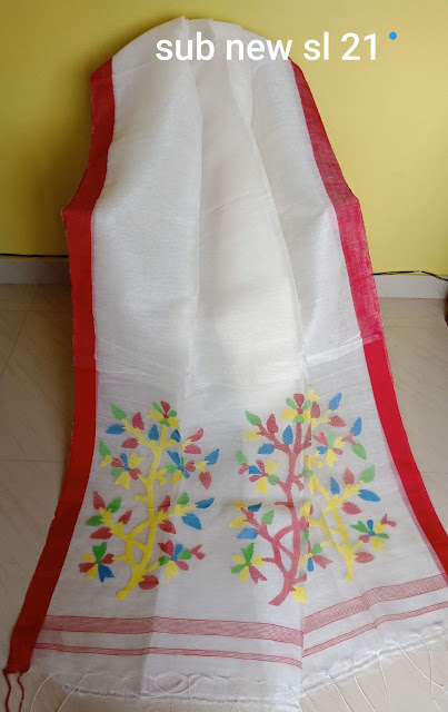 Linen Jamdani Sarees