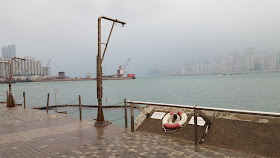 in light drizzle on my walk early Saturday morning (Hong Kong is 13 hours in advance of Franklin)
