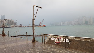 in light drizzle on my walk early Saturday morning (Hong Kong is 13 hours in advance of Franklin)