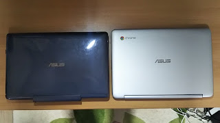 クロームブックASUS”C101PA”とwindowsノートPC"T100TA"