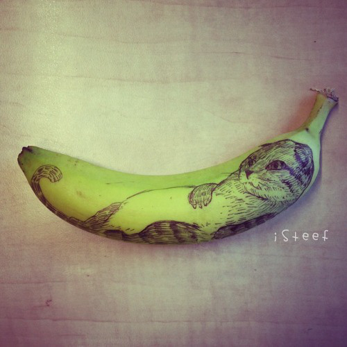 Banana doodles artworks by Stephan Brusche