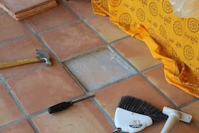 replacing a broken tile, diy broken tile