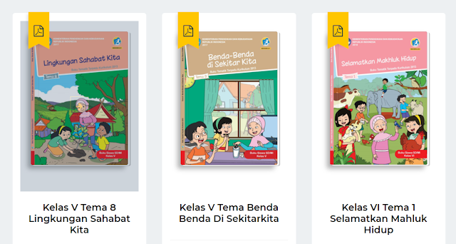 Buku Paket SD/MI Kelas 1, 2, 3,  4, 5, dan 6 Lengkap