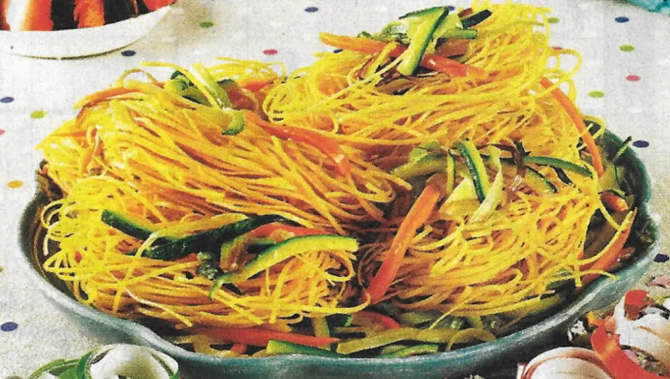 Tagliolini fritti con verdure