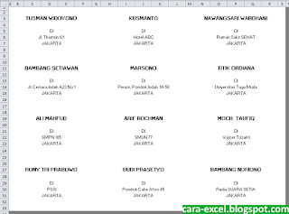 Membuat Label Undangan dengan Excel