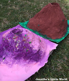 How to make a papier mache volcano with children