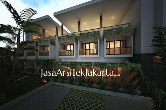 Desain Homestay oleh Jasa Arsitek Jakarta - Tampak Depan