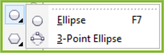 Ellipse Tool Flyout CorelDRAW X7