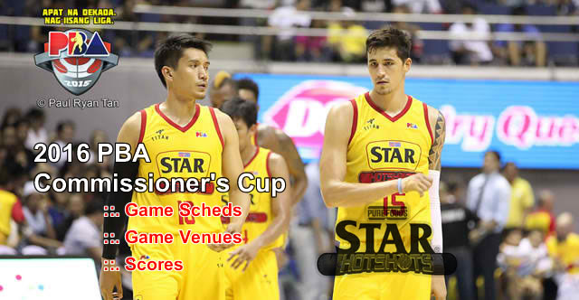 List of Star Hotshots 11 Games Elimination Round 2016 PBA Commissioner's Cup