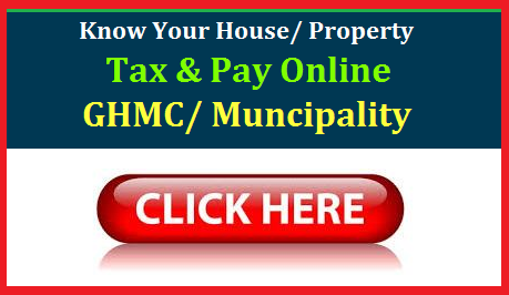 Telangana State Government is Providing Online services to Pay their House Tax/ Property Tax Online . Know your House/Property Tax and Pay Online by using Net Banking Debit Cards/ Credit Cards. TAx Payers should have som basic information to Search their House/ Property Tax in Greater Hyderabad Muncipal Corporation of Hyderabad, Muncipalities and Urban Local Bodies. Most of Mandal Headquarters have formed as ULBs/ Muncipality with merging of nearby villages. All citizens of GHMC/ Muncipalities/ULBS in the Telangana have to pay Tax Regularly when they comes under the ULBs/ GHMC. Here is the easy way to pay Tax Online being at Home in a little time using Property Tax Identification Number. Know the Complete Details