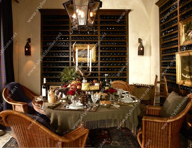 Charming dining table with bamboo chairs image