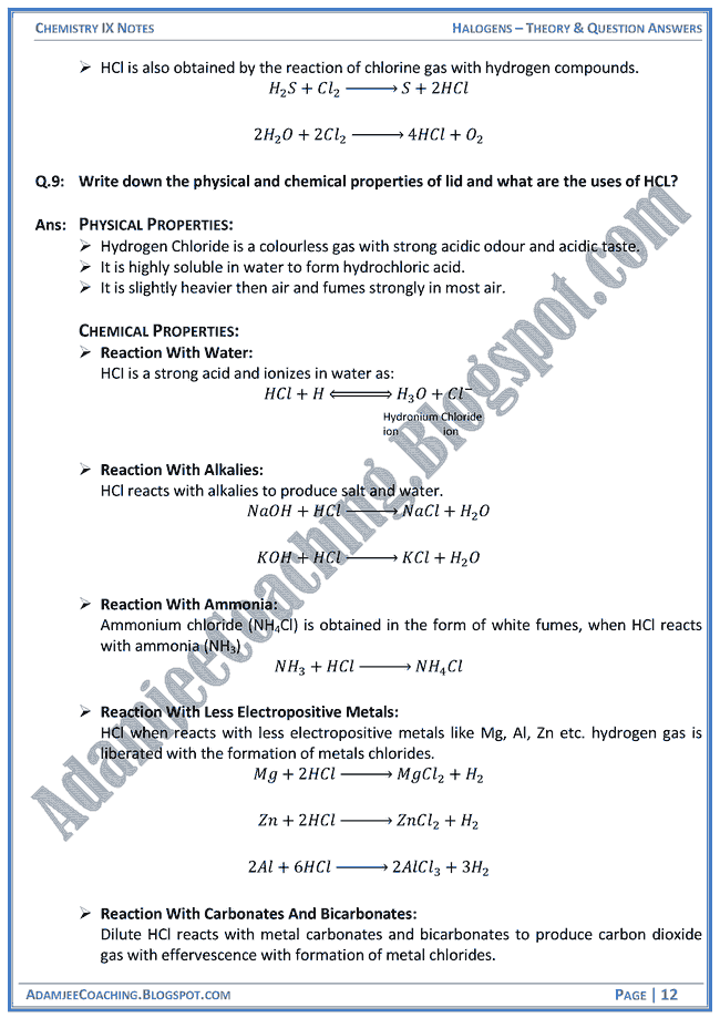 halogens-theory-notes-and-question-answers-chemistry-ix