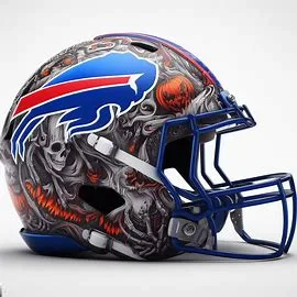 Buffalo Bills halloween concept helmet