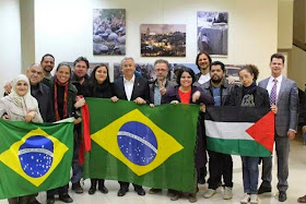 Brasileiros com Mustafa Barghouti na Palestina