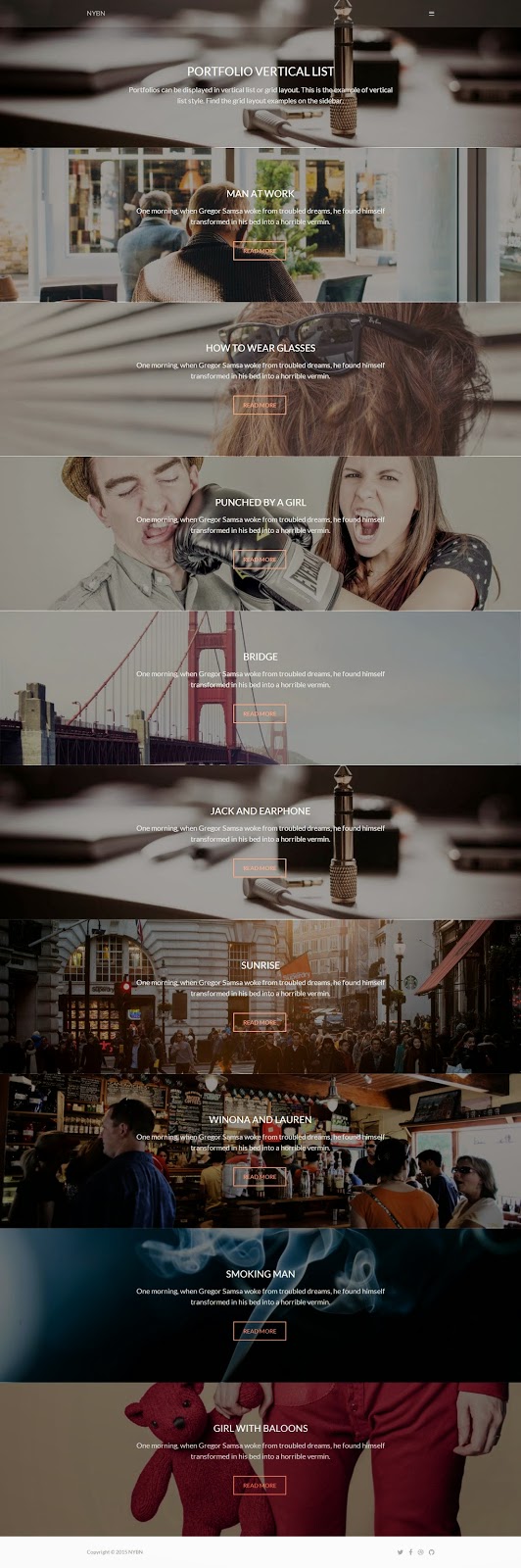 Nyobian Blog And Portfolio WordPress Theme 2015